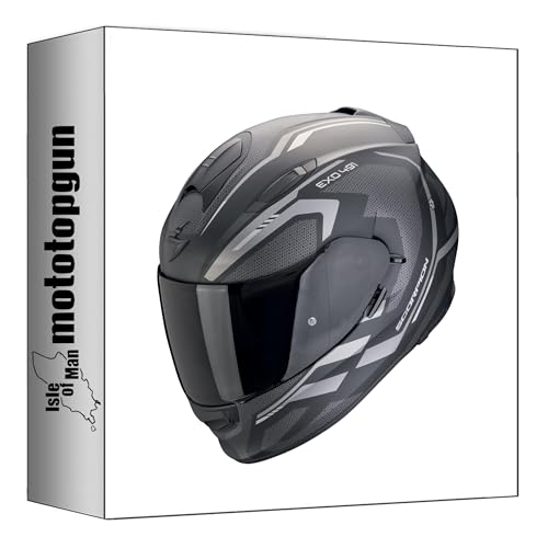 Casque intégral Scorpion EXO-491 Kripta noir argent Taille L Mototopgun 48-450-159-05