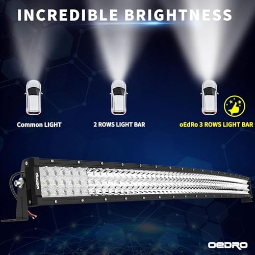 Image of OEDRO 42 Inch LED Light Bar Curved Tri-Row Light Pod Spot Flood Combo 540W