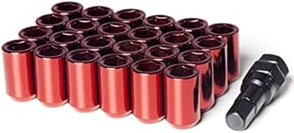 Circuit Performance Tuner Key Acorn Lug Nuts Red 12x1.5 Forged Steel (24pc + Tool)