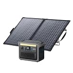 Anker SOLIX C1000 Portable Power Station with 100W Solar Panel, 1800W (Peak 2400W) Solar Generator, 1056Wh LiFePO4, 4 AC Outlets, Fast Charge 100% in 58 Min, Home Backup, Camping, RV & Emergency