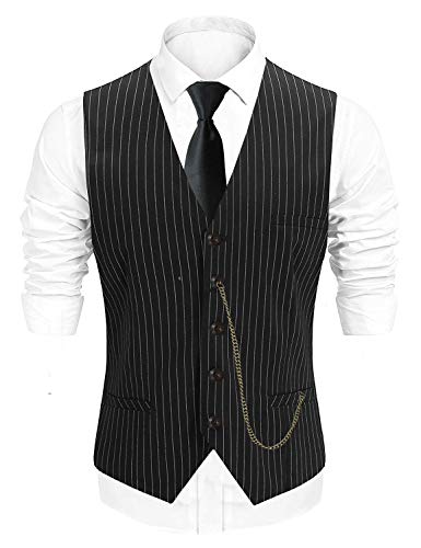 EFORLED 1920s Mens Costume Fedora Hat,Gatsby Gangster Vest,Vintage Pocket Watch,Pre Tied Bow Tie,Tie3