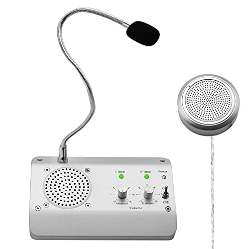 Window Speaker System, Intercom Microphone, Business Intercom System, Two-Way Voice Intercom, Office, Station, Restaurant, School Bank Counter Intercom