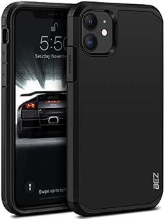 BEZ Case for iPhone 11 Case, Shockproof Cover Compatible with iPhone 11, Shock Absorbing, Heavy Duty Dual Layer Tough Cover- Black