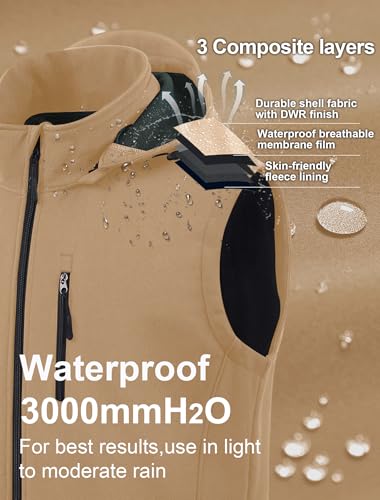 Image of CREATMO US Men's Casual Lightweight Warm Thin Outerwear Vest Windbreaker Sleeveless Jacket With Removable Hood