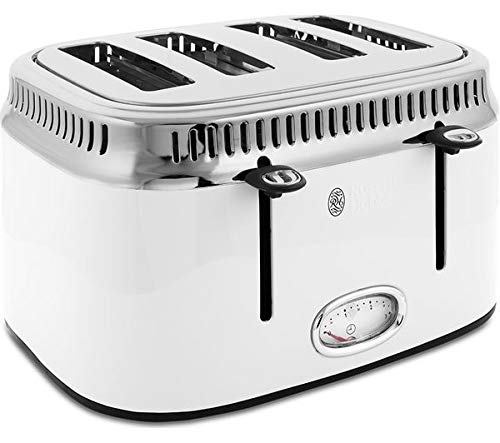 Russell Hobbs 21694 Retro 4 Slice Toaster White, Stainless Steel