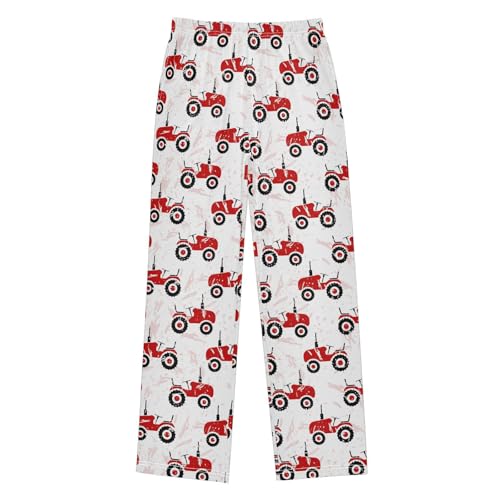 ZZXXB Retro Truck Boys Long Pants Soft Trousers Elastic Waist Kids Lounge Bottoms with Pockets S-XL