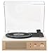 Crosley CR6045A-CR Miles 3-Speed Bluetooth in/Out Record Player Turntable with Built-in Speakers, Crème
