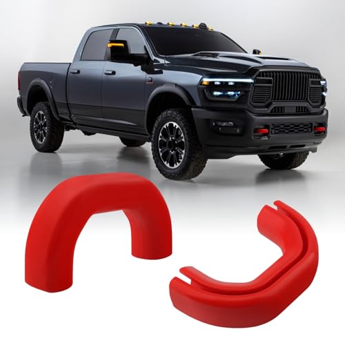 TECHPICCO Front Tow Hooks Covers for RAM 2500/3500 2019-2026 Hitch Cover Customized Car Tow Hooks Compatible with RAM 2500/3500 Accessories 2019-2026 (Red)