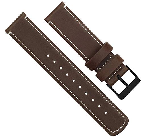 Image of BARTON WATCH BANDS - Top Grain Leather Watch Bands Compatible with Apple Watch Models - 1, 2, 3, 4, 5, 6, 7, 8, 9, 10, SE, Ultra & Ultra 2