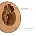 EOGIMI Fashion Women Wide Brim Fedora Floppy Panama Hat with Belt Buckle Camel