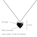 TZPI Silver Black Heart Necklace for Women, Heart Necklace Black Tourmaline Necklace for Girls as Handmade Necklace for Her or Birthday Anniversary for Her…
