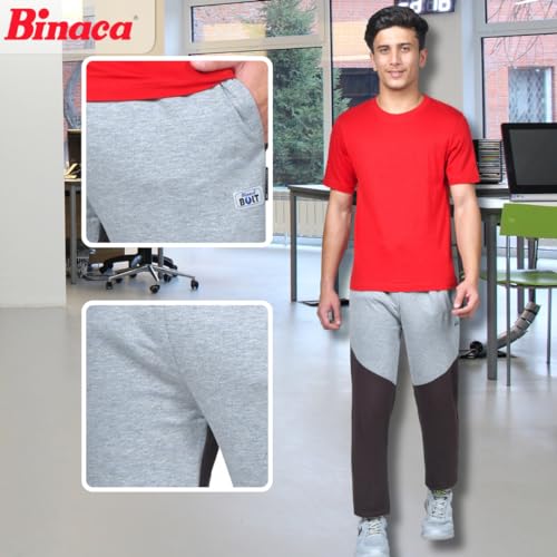 Image of Binaca Designer Men's Joggers - Slim Fit Athletic Sweatpants, Breathable Cotton Jogger Pants for Workout, Casual & Gym Wear | Stylish Drawstring Track Pants