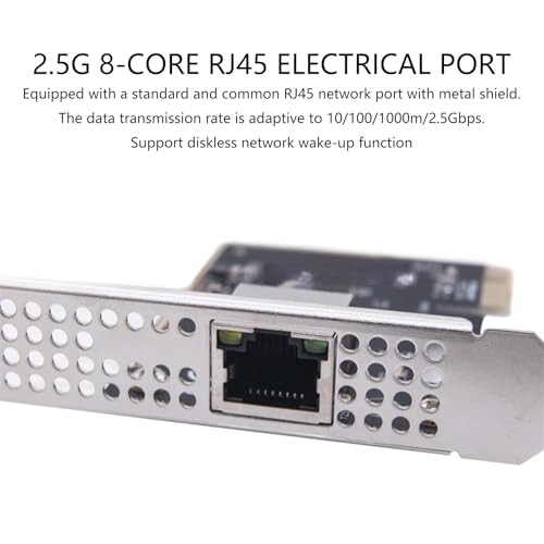 Tarjeta de red PCIE de 2.5Gbps con chip RTL8125BG Gigabit Ethernet para escritorio con conexión PCIE a RJ45 2500Mbps miniatura 3
