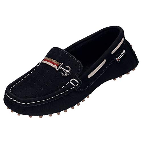 Sapato Mocassim Casual Infantil de Couro Azul Marinho Selten 28, Azul Marinho