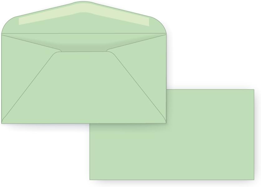 #6 3/4 Regular Envelope - Pastel - 24# Light Green (3 5/8 x 6 1/2) - Colors Series (Box of 1000)