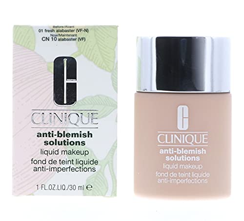 New! Clinique Acne Solutions Liquid Makeup, 1 oz / 30 ml, 01 Fresh Alabaster (VF-N)
