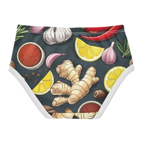 Toddler Underwear Floral 2t Cotton Panties Little Girl Pattern Briefs Undies Kids Colorful Spices Navy Blue2