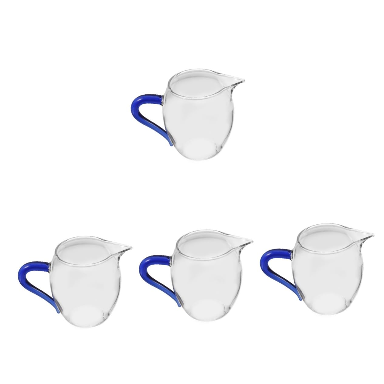 SOLUSTRE 4pcs Glass Justice Cup Drinking Glass Kitchen Glasses Glass Pitcher Cold Water Cups Tea Mug Glass Cups for Water Coffee Cup Water Glasses Coffee Drinking Cup Glass Creamer Pitcher