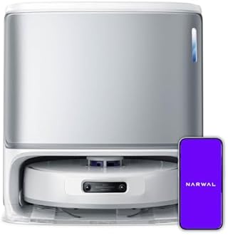 NARWAL Freo Z Ultra Robot Vacuum & Mop, 12000Pa Suction, Dual RGB Cameras, AI Avoidance, Adaptive Hot-Water Self Wash, Self-Emptying, Pet Hair, Quiet, Google Home, Alexa, Siri Compatible