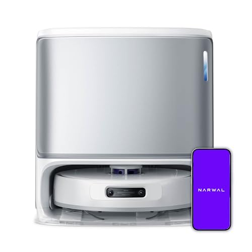 NARWAL Freo Z Ultra Robot Vacuum & Mop, 12000Pa Suction, Dual RGB Cameras, AI Avoidance, Adaptive Hot-Water Self Wash, Self-Emptying, Pet Hair, Quiet, Google Home, Alexa, Siri Compatible