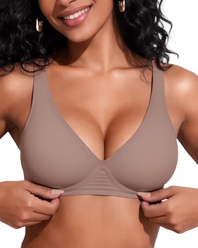 Image of Deep V Jelly Bras for Women Wireless Push Up Bralette Seamless Supportive