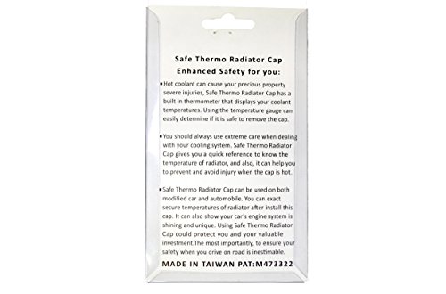 Pt Auto Warehouse T124 - Safe Thermo Radiator Cap - 13 Psi #TOP4