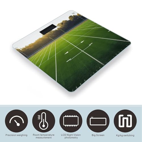 Báscula digital de baño con vidrio templado y pantalla LCD miniatura 3