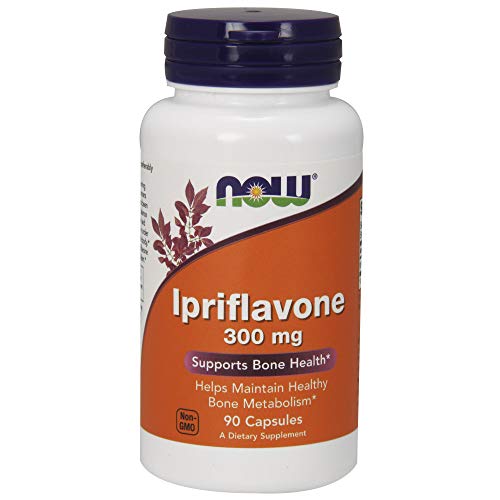 NOW Supplements, Ipriflavone 300 mg, Healthy Bone Metabolism*, Supports Bone Health*, 90 Capsules