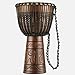 Meinl Percussion Djembe Drum African Hand Drum Instrument for Adults — NOT MADE IN CHINA — Mahogany Wood/Natural Head 13