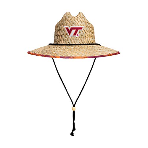 Image of FOCO Men's NCAA College Team Logo Floral Straw Sun Hat