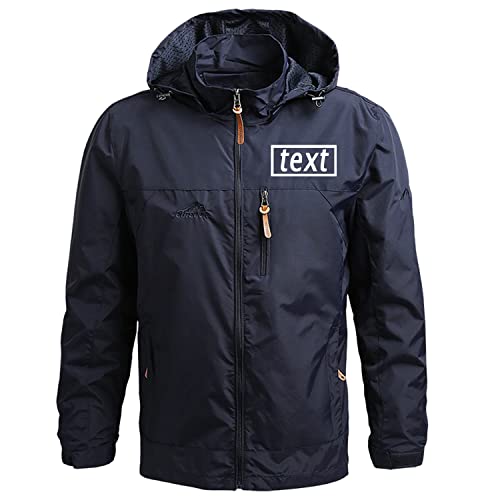 Windbreaker Jackets for Men Custom Logo Workwear Personalized Lightweight Zip Outdoor Rain Coat2