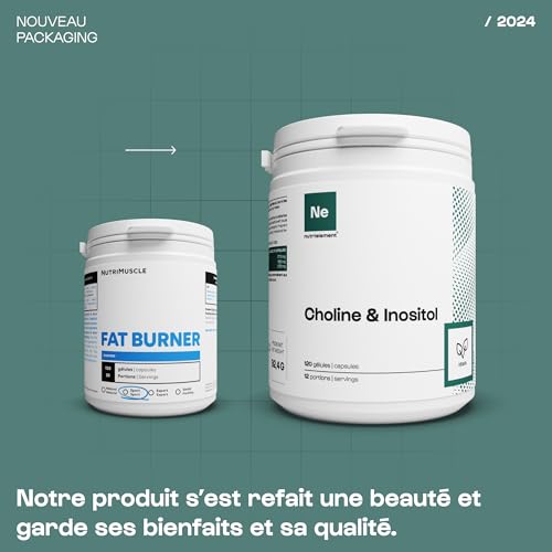 Mix Choline & Inositol - 120 Gélules • Brûleur de Graisse • Fat Burner • Idéal en Sèche • Sans Gluten ni OGM • Fitness & Musculation • Vegan | Nutrielement – Image 3