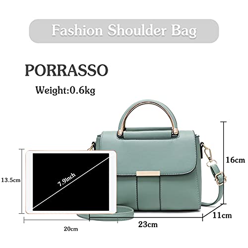 PORRASSO Fashion Shoulder Bag Women Handbag Top-Handle Bag Crossbody Bag Leather3