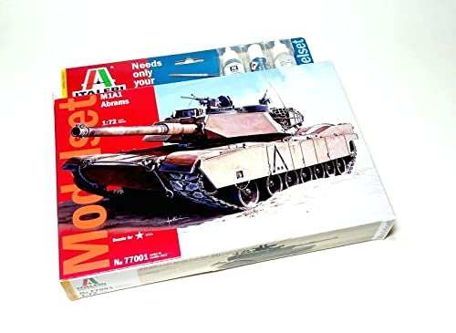 Maquette M1 Abrams 1/72 Italeri avec peintures, colle et pinceau inclus 77001