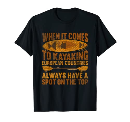 Kayaking Lover T-Shirt Europe Countries Kayaking
