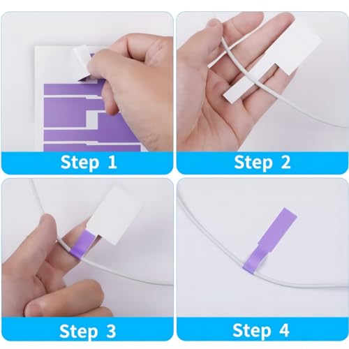 Sichumaria 240 Labels PCS Waterproof Cable Labels, Self-Adhesive Wire Tags for Cable Management, Printable for Laser Printer and Handwriting, Tear Resistant