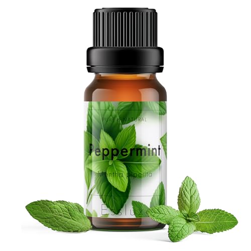 Image of ESSLUX PEPPERMINT ESSENTIAL OIL - 100% PURE MINT OIL FOR HAIR, LIPS, DIFFUSER & DIY SPRAY | NATURAL PEPPERMINT OIL FOR AROMA, HOME FRESHENING & MORE - 15ML