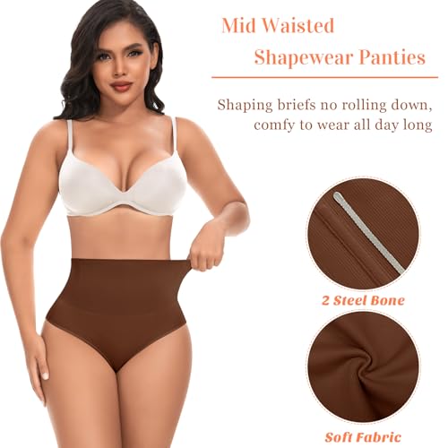 Image of Werena Tummy Control Shapewear for Women High Waisted Body Shaper Panties Slimming Girdle Shaping Briefs