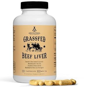 Bottle of grassfed beef liver capsules