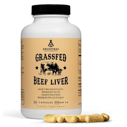 Ancestral Supplements Grass Fed Beef Liver Capsules, Supports Energy Production, Detoxification, Digestion, Immunity and Full Body Wellness, Non-GMO, Freeze Dried Liver Health Supplement, 180 Capsules