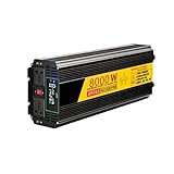 Onduleurs de Puissance à Onde sinusoïdale Pure 8 000 Watts 12 V/24 V/48 V/60 V DC vers 220 V CA, 2 Prises CA, écran LCD, adaptés pour Une Utilisation dans Les Voitures et Les Maisons (8 000 W 60 V)