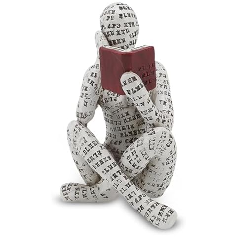 Cyrank Resin Reading Woman Figurine Cover