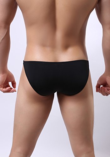Super Soft Ice Silk Swim Briefs Men's Low-Rise Bikini Underwear 90234