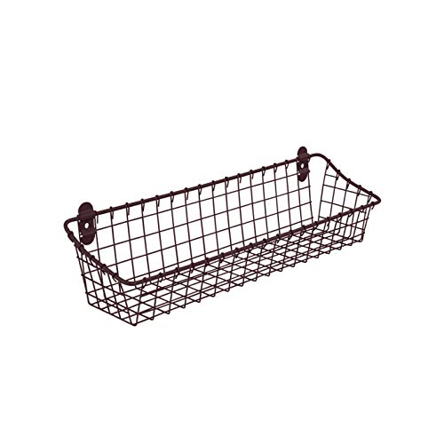 Spectrum Diversified Vintage Cabinet & Wall-Mounted Wall Basket for Storage & Organization, Rustic