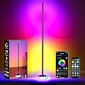 Wfiia Corner Floor Lamp - Smart RGBICW LED Corner Lamp with App & Remote Control, 16 Million DIY Colors & 68+ Scene, Music Sync, Timer Setting, Modern Floor Lamp for Bedroom, Gaming Room, Room Decor