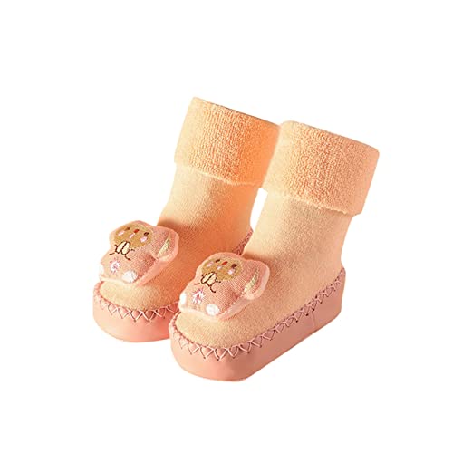 Toddler Slippers Girls Boys House Shoes Cute Animal Knit Lightweight Walking Shoes Socks Cozy Slip Shoes