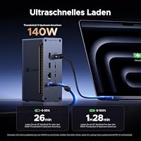 UGREEN Thunderbolt 5 Dock 3X TBT5 120Gbps, 140W Aufladen Docking Station – Ansicht 5