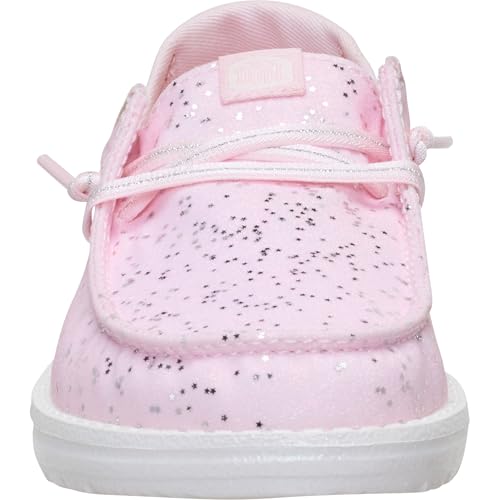 Image of HEYDUDE Girl's Toddler Wendy Sparkle Surprise | Slip On Shoe with Elastic Laces