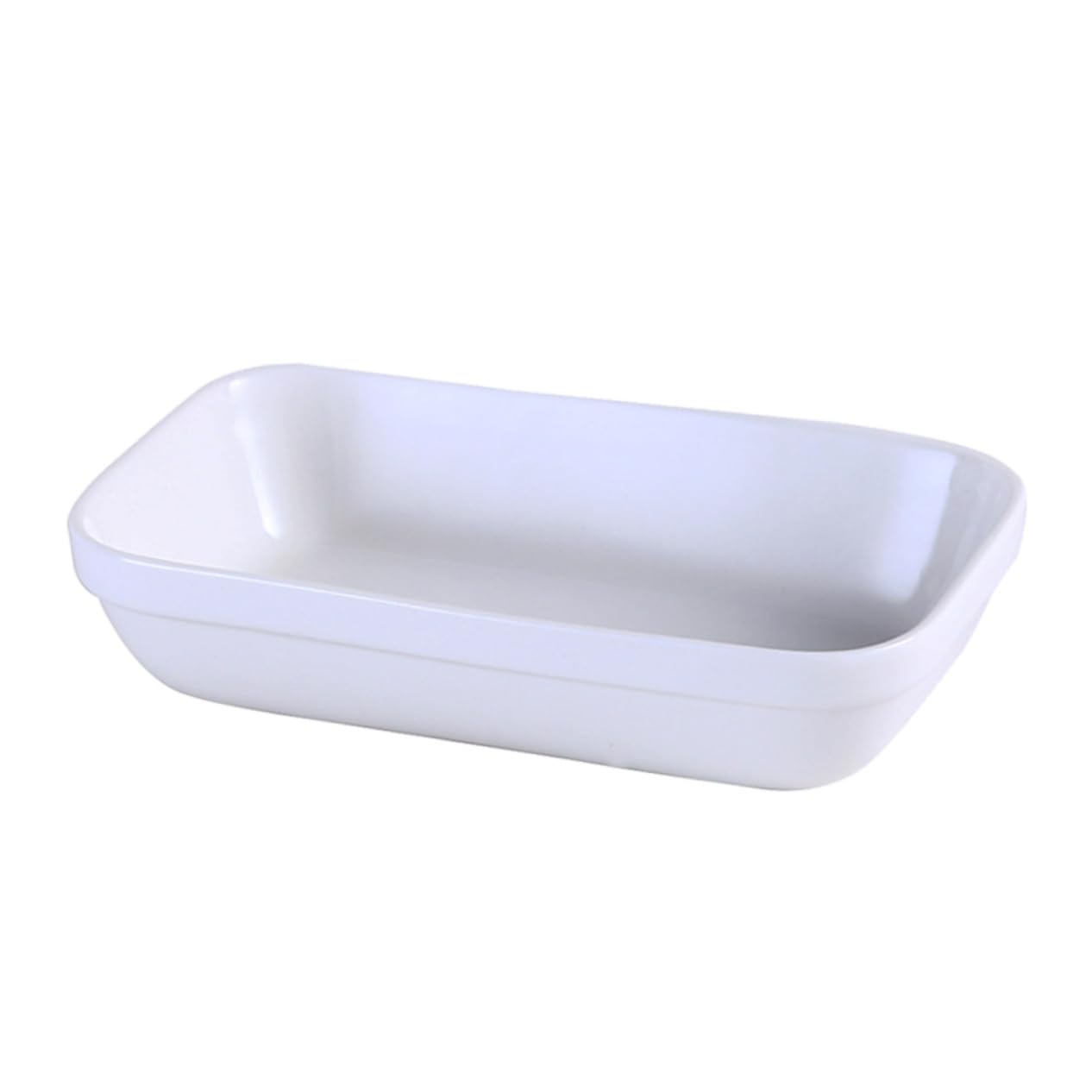 HOLIDYOYO 1pc Rectangular Dinner Plate Food Plates Condiment Dish Fruit Container Snack Storage Dish Bandejas Para Comida Dessert Trays Tapas Plate Dipping Dish Ceramics White re-usable