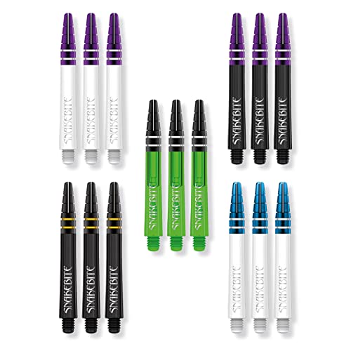 RED DRAGON Peter Wright Snakebite Nitro Ionic Dart Shaft Collection 5 Sets Per Pack (15 shafts in Total), Snakebite Intermediate - Image 2